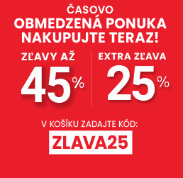 Zľavy až 45 % + naviac zľava 25 %