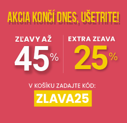 Zľavy až 45 % + naviac zľava 25 %