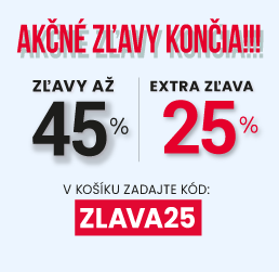 Zľavy až 45 % + naviac zľava 25 %
