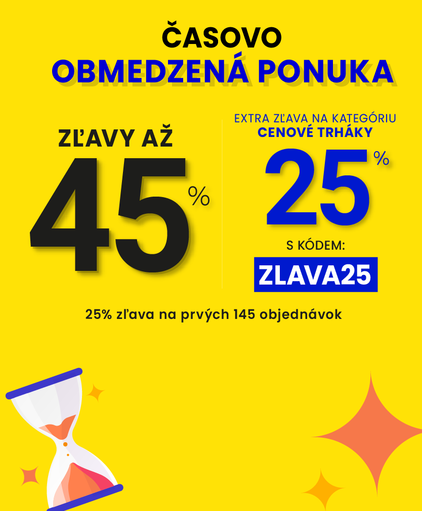 Zľavy až 45 % + naviac zľava 25 %