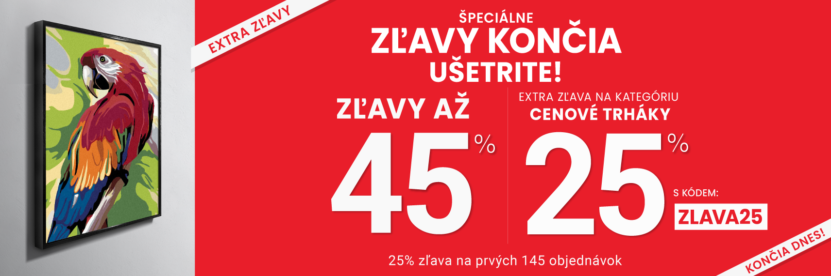 Zľavy až 45 % + naviac zľava 25 %