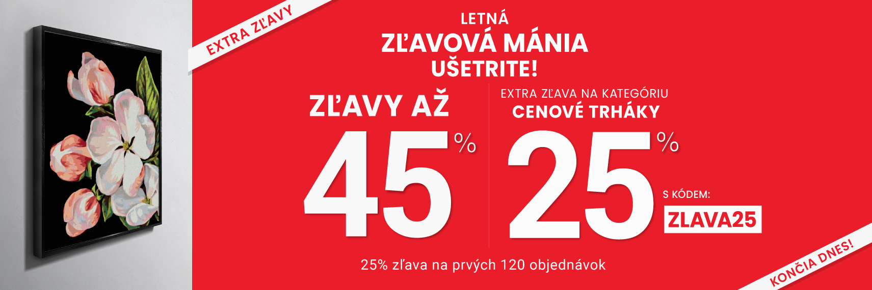Zľavy až 45 % + naviac zľava 25 %