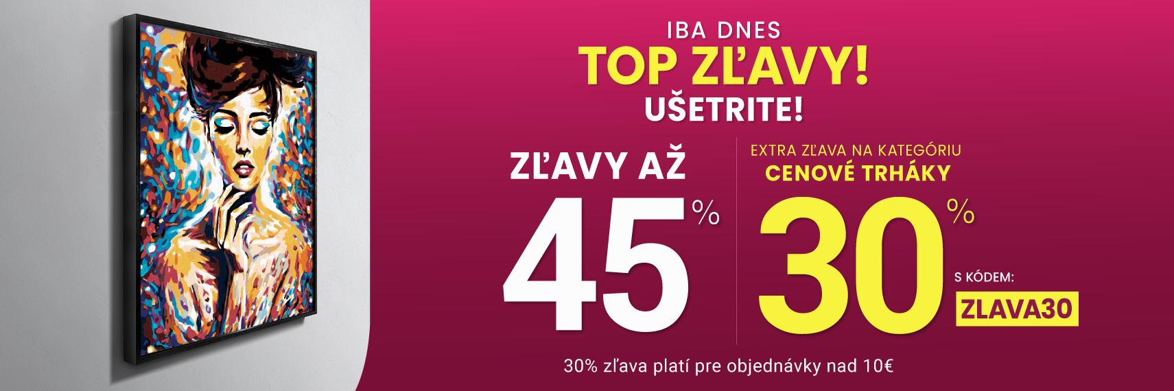 Zľavy až 45 % + naviac zľava 30 %