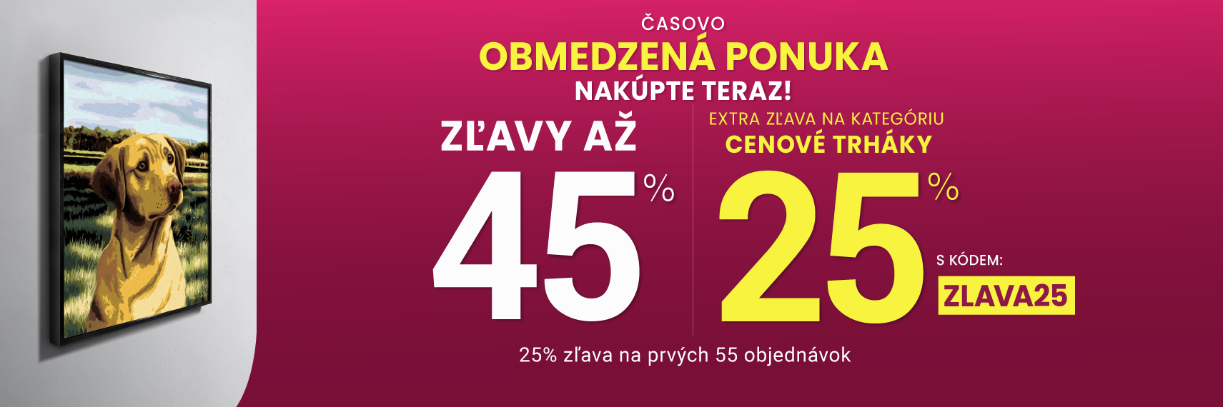 Zľavy až 45 % + naviac zľava 25 %