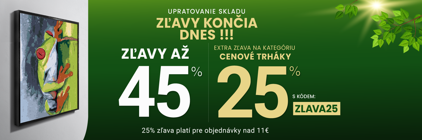 Zľavy až 45 % + naviac zľava 25 %