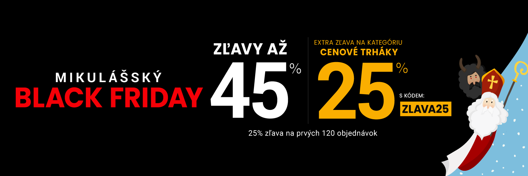 Zľavy až 45 % + naviac zľava 25 %