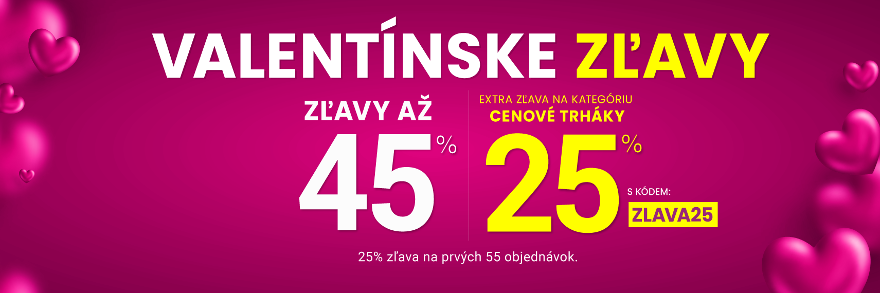 Zľavy až 45 % + naviac zľava 25 %