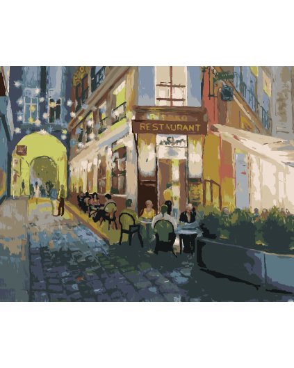 Maľovanie podľa čísel - REŠTAURÁCIA V PARÍŽI