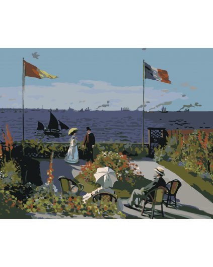 Maľovanie podľa čísel - ZÁHRADA V SAINTE-ADRESSE (CLAUDE MONET)