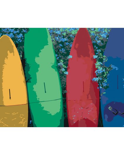 Maľovanie podľa čísel - SURFÁRSKE DOKY (DENNIS FRATES)