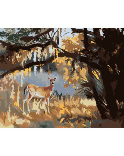 Maľovanie podľa čísel - SRNA POD STROMOM (D. RUSTY RUST)