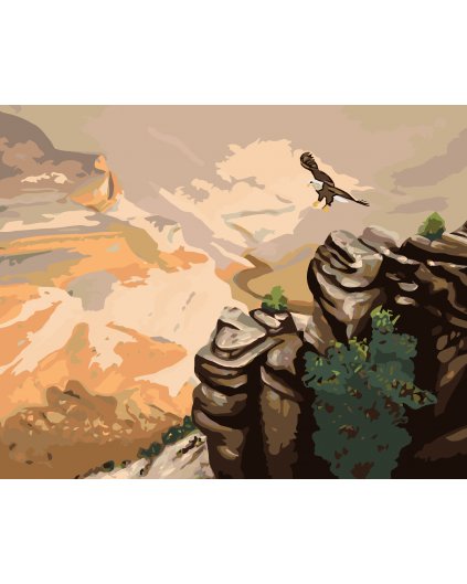 Maľovanie podľa čísel - OROL NAD SKALOU (D. RUSTY RUST)