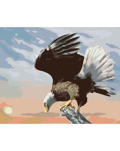 Maľovanie podľa čísel - OROL ZA SÚMRAKU (D. RUSTY RUST)