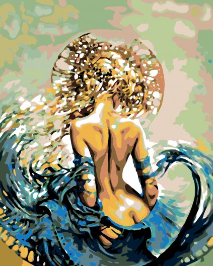 Maľovanie podľa čísel - ŽENA NA VLNÁCH