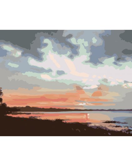 Maľovanie podľa čísel - SÚMRAK NAD VODOU 2 (D. RUSTY RUST)