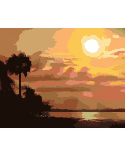 Maľovanie podľa čísel - SÚMRAK NA JAZERE (D. RUSTY RUST)