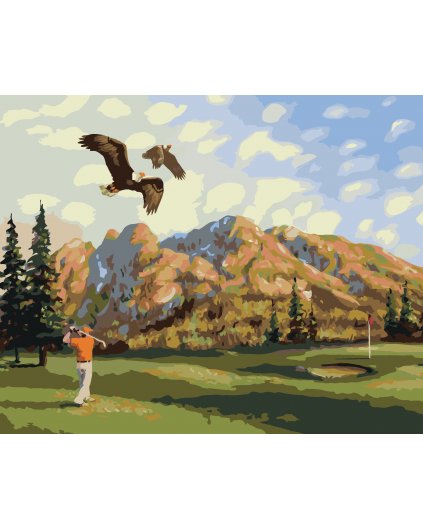 Maľovanie podľa čísel - GOLFISTA A OROL (D. RUSTY RUST)