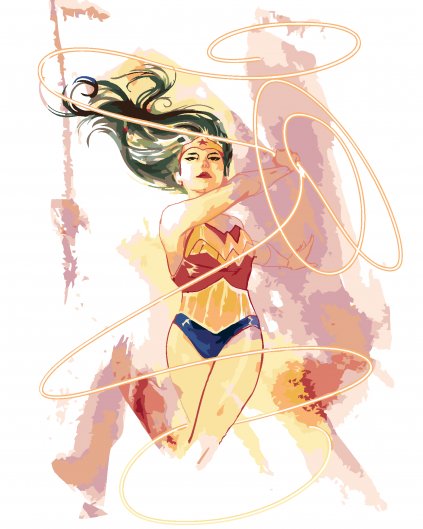 Maľovanie podľa čísel - MAĽOVANÁ WONDER WOMAN IV