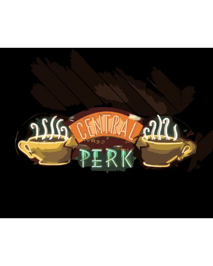 Maľovanie podľa čísel - CENTRAL PERK NEON (PRIATELIA)