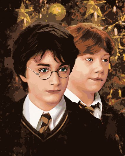 Maľovanie podľa čísel - HARRY POTTER A RON WEASLY VIANOCE