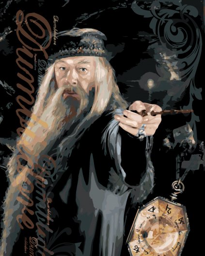 Maľovanie podľa čísel - PLAGÁT DUMBLEDORE A HORCRUX (HARRY POTTER)