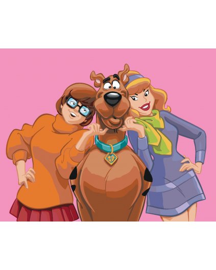 Maľovanie podľa čísel - SCOOBY, VELMA A DAPHNE (SCOOBY DOO)