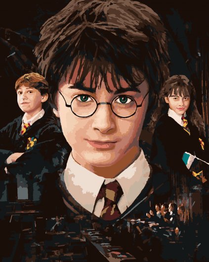 Maľovanie podľa čísel - HARRY POTTER, HERMIONA A RON