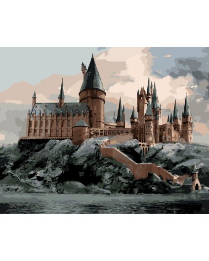 Maľovanie podľa čísel - POHĽAD NA ROKFORT (HARRY POTTER)