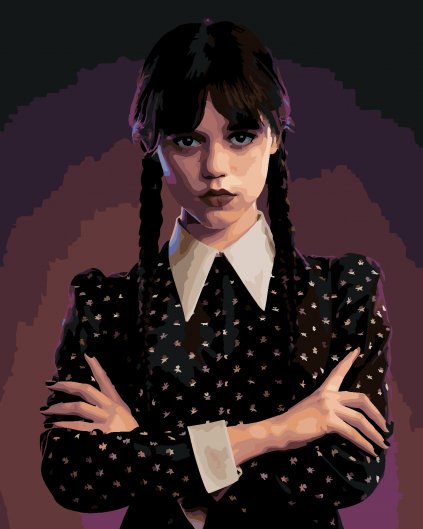 Maľovanie podľa čísel - WEDNESDAY ADDAMS