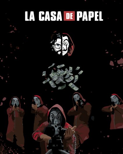 Maľovanie podľa čísel - LA CASA DE PAPEL PLAGÁT (La casa de papel)