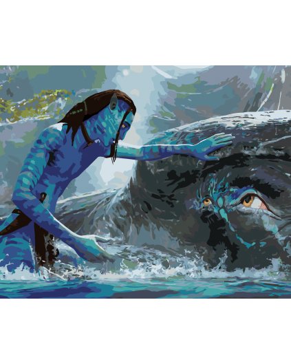 Maľovanie podľa čísel - AVATAR S VEĽRYBOU (Avatar)