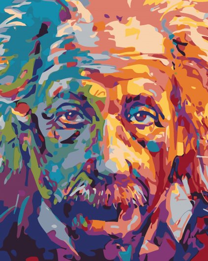 Maľovanie podľa čísel - ALBERT EINSTEIN VO FARBÁCH