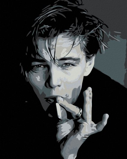 Diamantové maľovanie - LEONARDO DICAPRIO S CIGARETOU