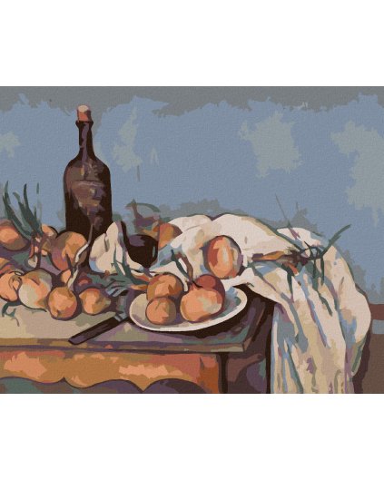 Diamantové maľovanie - CIBUĽA A FĽAŠA (P. CÉZANNE)