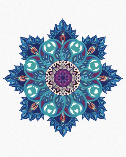 Diamantové maľovanie - MODRÁ MANDALA