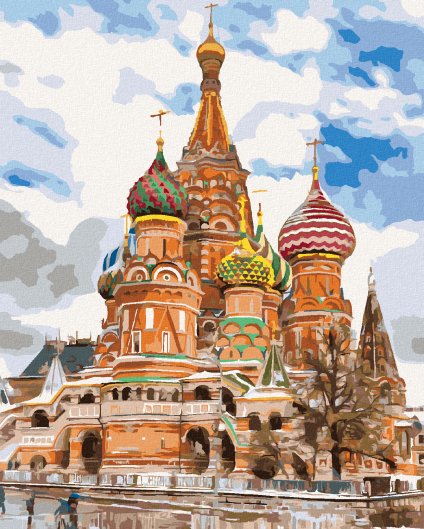 Diamantové maľovanie - SAINT BASIL'S CATHEDRAL V MOSKVE