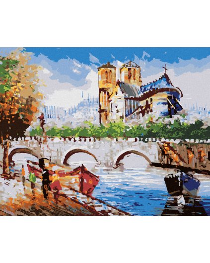 Diamantové maľovanie - POHĽAD NA PARÍŽSKU ULIČKU