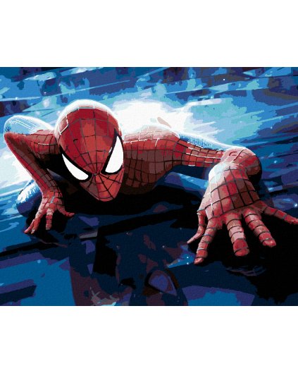 Diamantové maľovanie - SPIDERMAN NA STENE BUDOVY