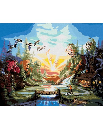 Diamantové maľovanie - KRAJINA PRI VĎAKYVZDANÍ (D. RUSTY RUST)