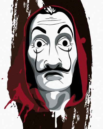 Diamantové maľovanie - GRAFIKA MASKY (La casa de papel)