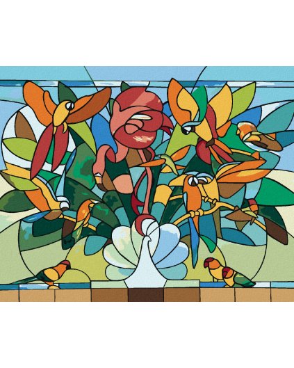 Diamantové maľovanie - MOZAIKA VTÁKY (D. RUSTY RUST)