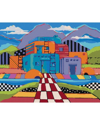 Diamantové maľovanie - FAREBNÝ DOM (JONNA JAMES)