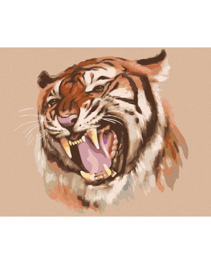 Diamantové maľovanie - REVÚCI TIGER PORTRÉT (D. RUSTY RUST)