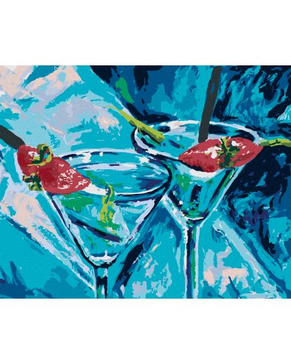 Diamantové maľovanie - POHÁRE V BARE