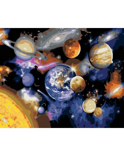 Diamantové maľovanie - SOLÁRNY SYSTÉM