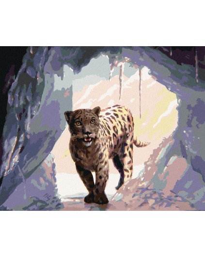 Diamantové maľovanie - SNEŽNÝ LEOPARD (D. RUSTY RUST)