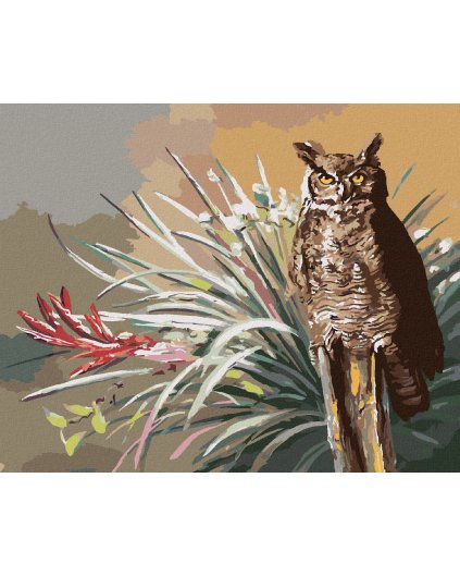 Diamantové maľovanie - SOVA A LISTY (D. RUSTY RUST)