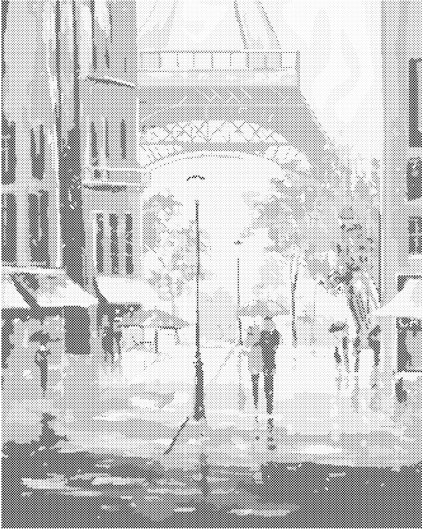 Bodkovanie - ZIMA A EIFFELOVA VEŽA