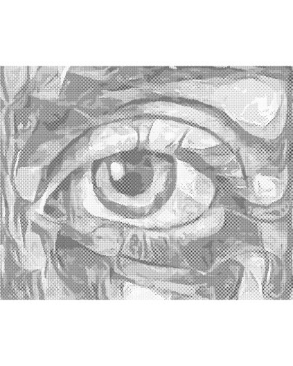 Bodkovanie - ABSTRAKTNÉ OKO V TMAVÝCH TÓNOCH