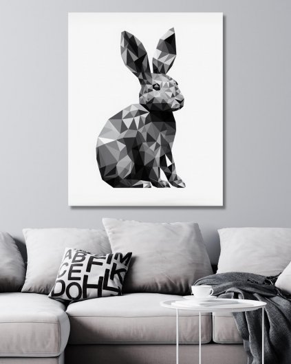 Obrazy na stenu - Geometrický králik